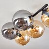 Gastor ceiling light, globe light Amber, Smoke-coloured, 5-light sources