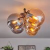 Gastor ceiling light, globe light Amber, Smoke-coloured, 5-light sources