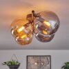 Gastor ceiling light, globe light Amber, Smoke-coloured, 4-light sources