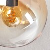 Gastor ceiling light, globe light Amber, clear, 4-light sources