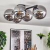 Gastor ceiling light, globe light Smoke-coloured, 5-light sources