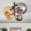 Gastor ceiling light, globe light Amber, clear, Smoke-coloured, 5-light sources