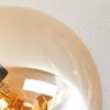 Gastor ceiling light, globe light Amber, 5-light sources