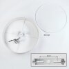 Foggia ceiling light matt nickel, 3-light sources