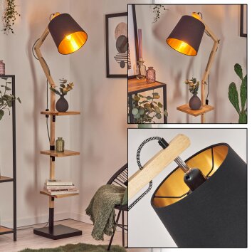 Tukchor floor lamp Ecru, black, 1-light source