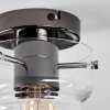 Hasvik ceiling light, ceiling spotlight chrome, smoke coloured, 1-light source