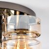 Hasvik ceiling light, ceiling spotlight chrome, black, 3-light sources