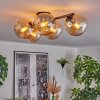 Gastor ceiling light, globe light Amber, 5-light sources