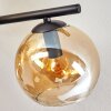 Gastor ceiling light, globe light Amber, 5-light sources