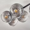 Gastor ceiling light, globe light clear, Smoke-coloured, 5-light sources