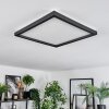 Xarel ceiling light, Panel LED black, 1-light source