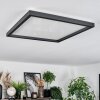 Xarel ceiling light, Panel LED black, 1-light source