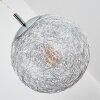 Brona hanging light, globe light, pendant light silver, 1-light source