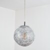 Brona hanging light, globe light, pendant light silver, 1-light source