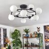 Chehalis ceiling light, globe light 76 cm white, 12-light sources