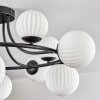 Chehalis ceiling light, globe light 76 cm white, 12-light sources