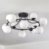 Chehalis ceiling light, globe light 76 cm white, 12-light sources