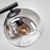 Koyoto ceiling light, globe light Amber, chrome, Smoke-coloured, 3-light sources