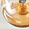 Gastor ceiling light, globe light Amber, Smoke-coloured, 3-light sources