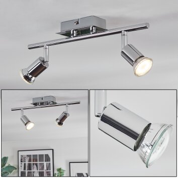 Ilaro ceiling light, ceiling spotlight chrome, 2-light sources