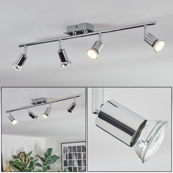 Ilaro ceiling light, ceiling spotlight chrome, 4-light sources