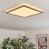 Antra ceiling light, Panel LED Wood like finish, white, 1-light source