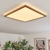 Antra ceiling light, Panel LED Wood like finish, white, 1-light source