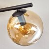 Koyoto ceiling light, globe light Amber, 4-light sources