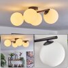 Gastor ceiling light, globe light white, 4-light sources