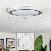 Arima ceiling light LED grey, white, 1-light source