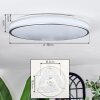 Arima ceiling light LED grey, white, 1-light source