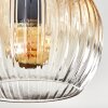 Koyoto ceiling light, globe light Amber, clear, Smoke-coloured, 3-light sources