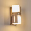 Swanek outdoor wall light, wall light LED rust-coloured, 2-light sources, Motion sensor