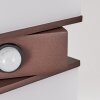 Swanek outdoor wall light, wall light LED rust-coloured, 2-light sources, Motion sensor