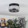 Boza ceiling light, globe light Smoke-coloured, 1-light source