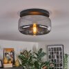 Boza ceiling light, globe light Smoke-coloured, 1-light source