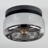 Boza ceiling light, globe light Smoke-coloured, 1-light source