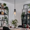 Hasvik hanging light, pendant light chrome, black, 1-light source