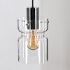 Hasvik hanging light, pendant light chrome, black, 1-light source