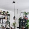 Hasvik hanging light, pendant light chrome, black, 1-light source