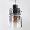 Hasvik hanging light, pendant light chrome, black, 1-light source