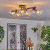 Gastor ceiling light, globe light clear, 5-light sources