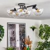 Gastor ceiling light, globe light clear, 5-light sources