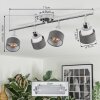 Ailer ceiling light, ceiling spotlight chrome, 4-light sources