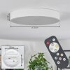 Diagonal ceiling light LED white, 1-light source, Remote control