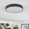 Diagonal ceiling light LED black, 1-light source, Remote control