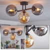 Gastor ceiling light, globe light Amber, Smoke-coloured, 3-light sources