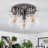 Hasvik ceiling light, ceiling spotlight chrome, black, 3-light sources