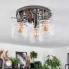 Hasvik ceiling light, ceiling spotlight chrome, black, 3-light sources