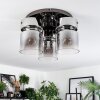 Hasvik ceiling light, ceiling spotlight chrome, black, 3-light sources